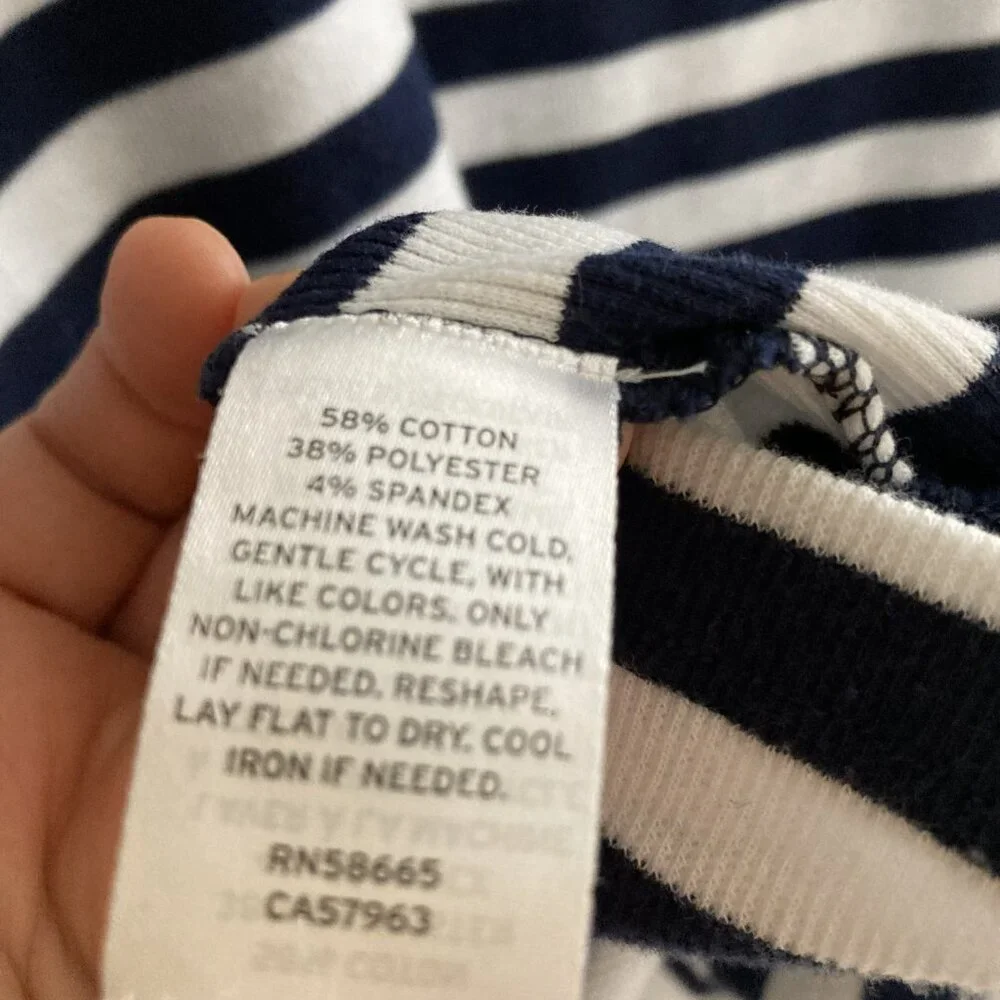 Nordstrom Rack White Navy Stripe Short Sleeve Shirt - Picture 8 of 8